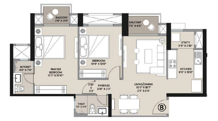 Floor Plan - Hiranandani Fortune City